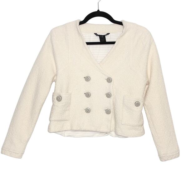 Vintage Marc by Marc Jacobs Cream Cropped Knit Jacket Size Medium - Picture 2 of 6
